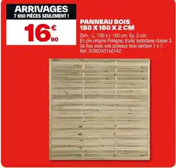 Brico Dépôt Panneau bois 180 x 180 x2 cm offre