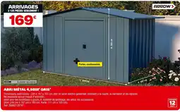 Brico Dépôt Abri métal 4,98m² gris* offre
