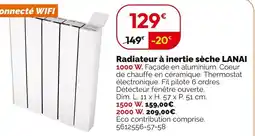 Weldom Radiateur à inertie sèche lanai offre