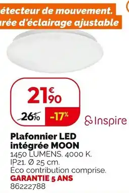 Weldom Plafonnier led intégrée moon offre