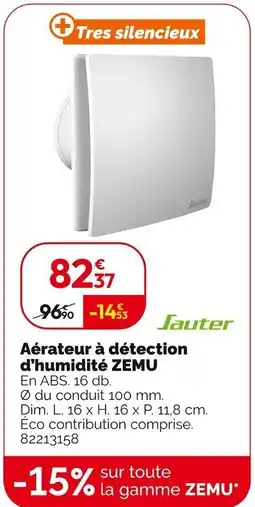 Weldom JAUTER Aérateur à détection d'humidité zemu offre