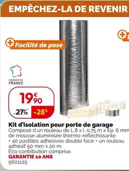 Weldom Kit d'isolation pour porte de garage offre