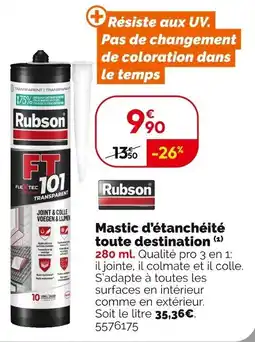 Weldom RUBSON Mastic d'étanchéité toute destination offre