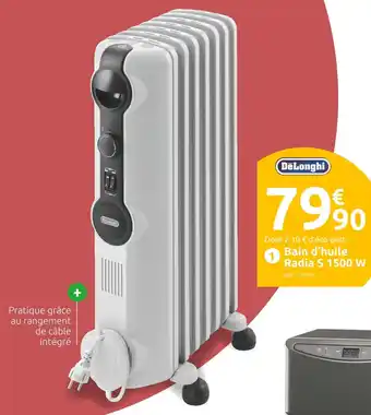Mr Bricolage DELONGHI Bain d'huile Radia S 1500 W offre