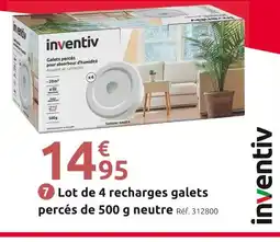 Mr Bricolage INVENTIV Lot de 4 recharges galets percés de 500 g neutre offre