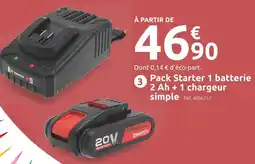 Mr Bricolage INVENTIV Pack Starter 1 batterie 2 Ah + 1 chargeur simple offre