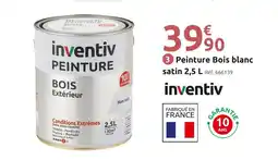 Mr Bricolage INVENTIV Peinture bois blanc satin 2,5 l offre