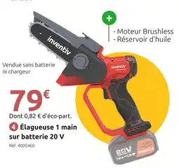 Mr Bricolage INVENTIV Élagueuse 1 main 20 V System offre