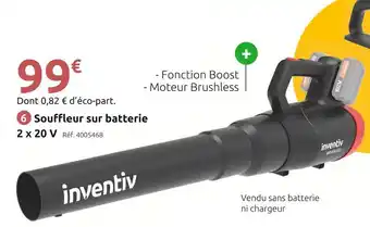Mr Bricolage INVENTIV Souffleur sur batterie 2 x 20 V offre