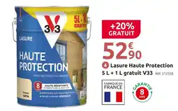 Mr Bricolage V33 Lasure Haute Protection 5 L + 1 L gratuit offre