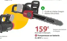 Mr Bricolage INVENTIV Tronçonneuse sur batterie 2 x 20 v offre
