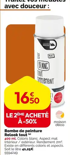 Weldom MAISON DÉCO Bombe de peinture relook tout offre