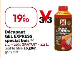 Weldom V33 Décapant GEL EXPRESS spécial bois offre