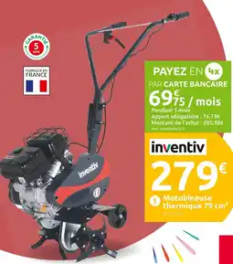 Mr Bricolage INVENTIV Motobineuse thermique 79 cm³ offre