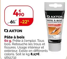 Weldom AXTON Pâte à bois offre