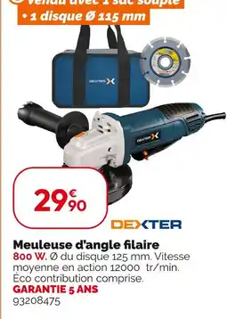 Weldom DEXTER Meuleuse d'angle flaire offre