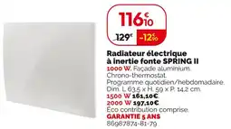 Weldom SPRING II Radiateur électrique à inertie fonte offre
