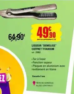 E.Leclerc Demeliss - lisseur coffret titanium offre