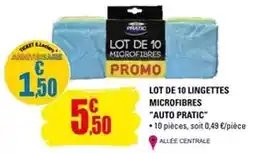 E.Leclerc Promo - lot de 10 lingettes microfibres auto pratic offre