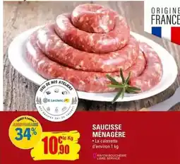 E.Leclerc Saucisse menagere offre