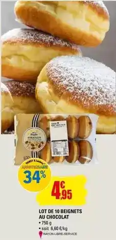 E.Leclerc Lot de 10 beignets au chocolat offre