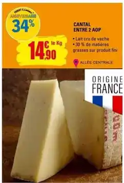 E.Leclerc Fini - cantal entre 2 aop offre