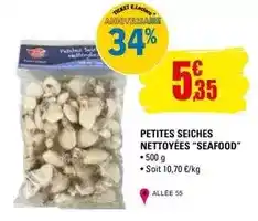 E.Leclerc Golden seafood - petites seiches nettoyées offre