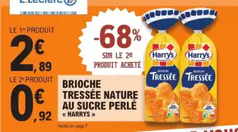 E.Leclerc Harry's - brioche tressee nature au sucre perlé offre