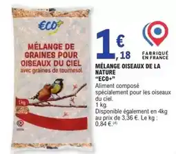 E.Leclerc Mélange de graines pour oiseaux de la nature offre