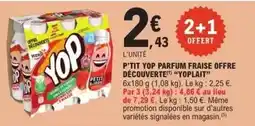 E.Leclerc Yoplait - p'tit yop parfum fraise offre découverte offre