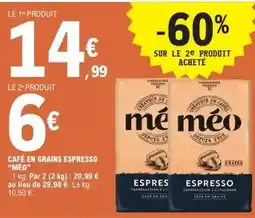 E.Leclerc Méo - café en grains espresso offre