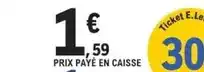 E.Leclerc Prix payé en caisse offre