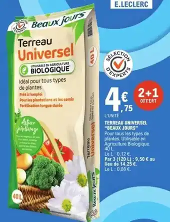 E.Leclerc Tous - terreau universel offre