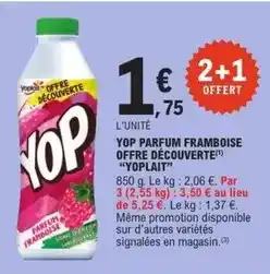 E.Leclerc Yoplait - yop parfum framboise offre découverte offre