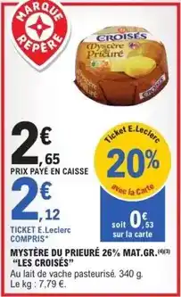 E.Leclerc E.leclerc - mystère du prieuré 26% mat.gr.(9) offre