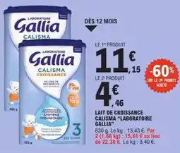 E.Leclerc Gallia - lait de croissance laboratoire offre