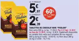 E.Leclerc Poulain - tablettes de chocolat noir offre