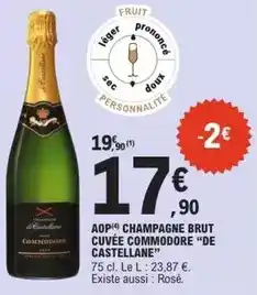 E.Leclerc Brut - aop champagne cuvée commodore offre