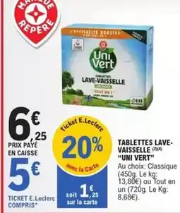 E.Leclerc E.leclerc - tablettes lave- vaisselle offre