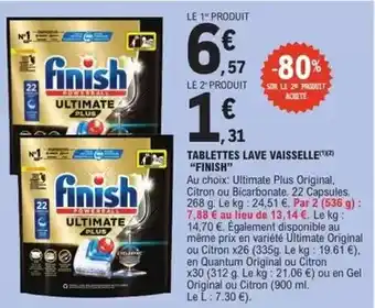 E.Leclerc Finish - tablettes lave vaisselle offre