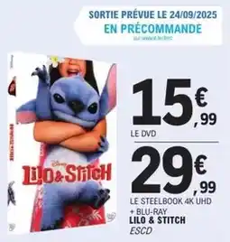 E.Leclerc Stitch - le steelbook 4k uhd + blu-ray offre