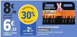 E.Leclerc Duracell - lot de 8 piles optimum offre