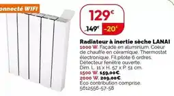 Weldom Radiateur à inertie sèche lanai 1000w offre