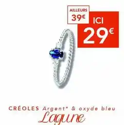 Trésor Bijoux Créoles argent & oxyde bleu offre
