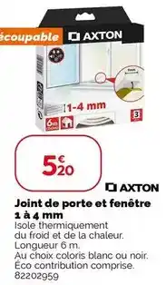 Weldom Axton - joint de porte et fenêtre offre