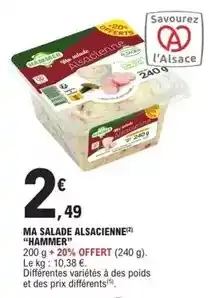 E.Leclerc Express Ma salade alsacienne offre