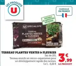 Hyper U U - terreau plantes vertes & fleuries offre