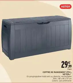 Intermarché Hyper KETER Coffre de rangement offre
