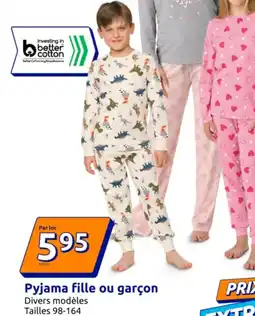 Action Pyjama fille ou garçon offre