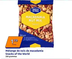 Action SNACKS OF THE WORLD Mélange de noix de macadamia offre